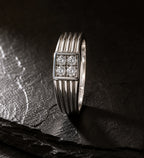 Textured Silver Band Ring
