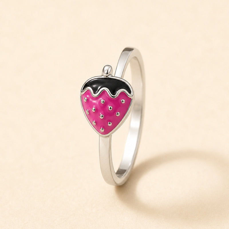 Strawberry Charm Kids Ring
