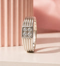 Textured Silver Band Ring