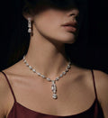 Luxury Crystal Drop Necklace Set