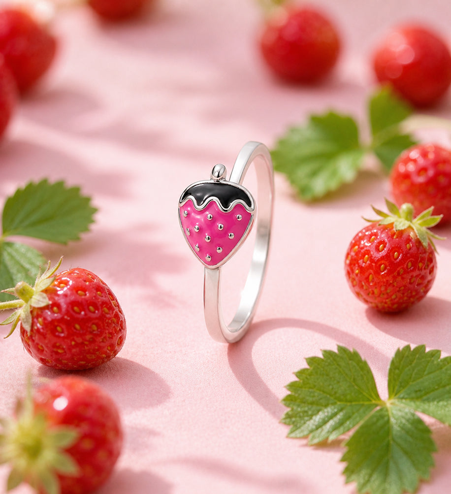 Strawberry Charm Kids Ring