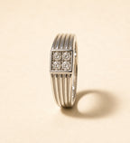 Textured Silver Band Ring