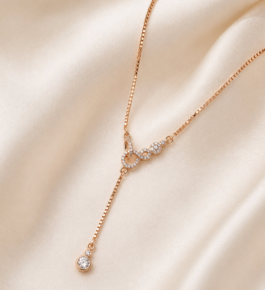 Crystal Infinity Rose Chain