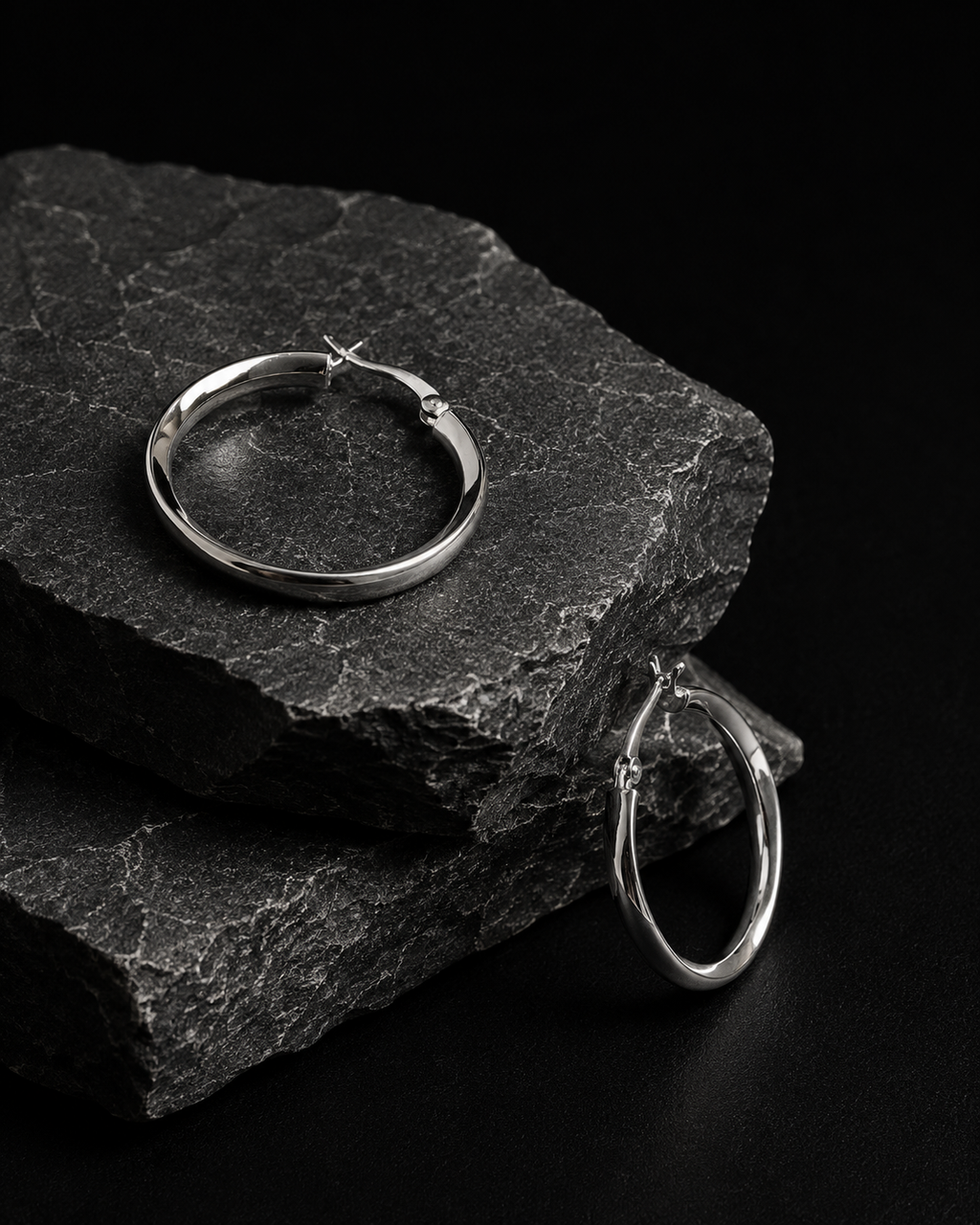 Classic Silver Hoop Earrings