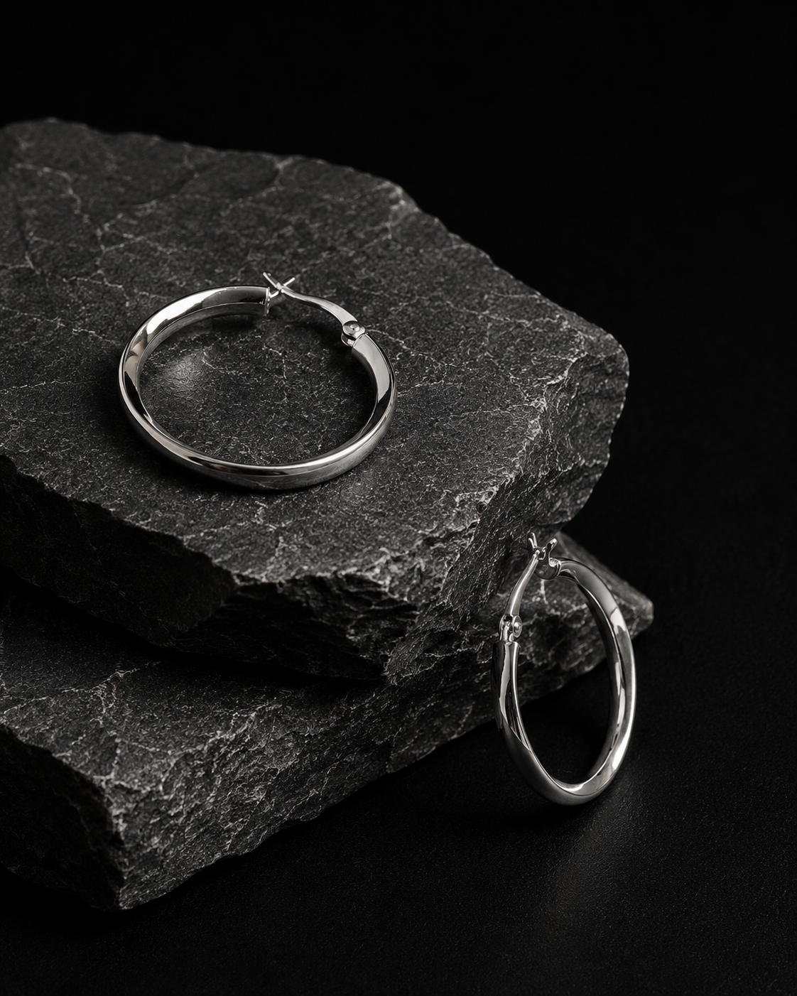 Classic Silver Hoop Earrings