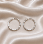 Minimal Silver Hoop Earrings
