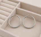 Minimal Silver Hoop Earrings