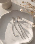Silver Tassel Drop Earrings