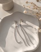 Silver Tassel Drop Earrings