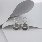 Double Circle Drop Earrings