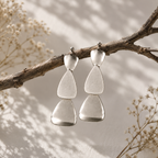 Silver Teardrop Dangle Earrings