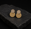 Crystal Circle Stud Earrings