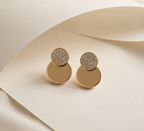 Crystal Circle Stud Earrings