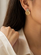Crystal Circle Stud Earrings
