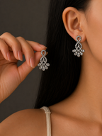 Crystal Floral Stud Earrings