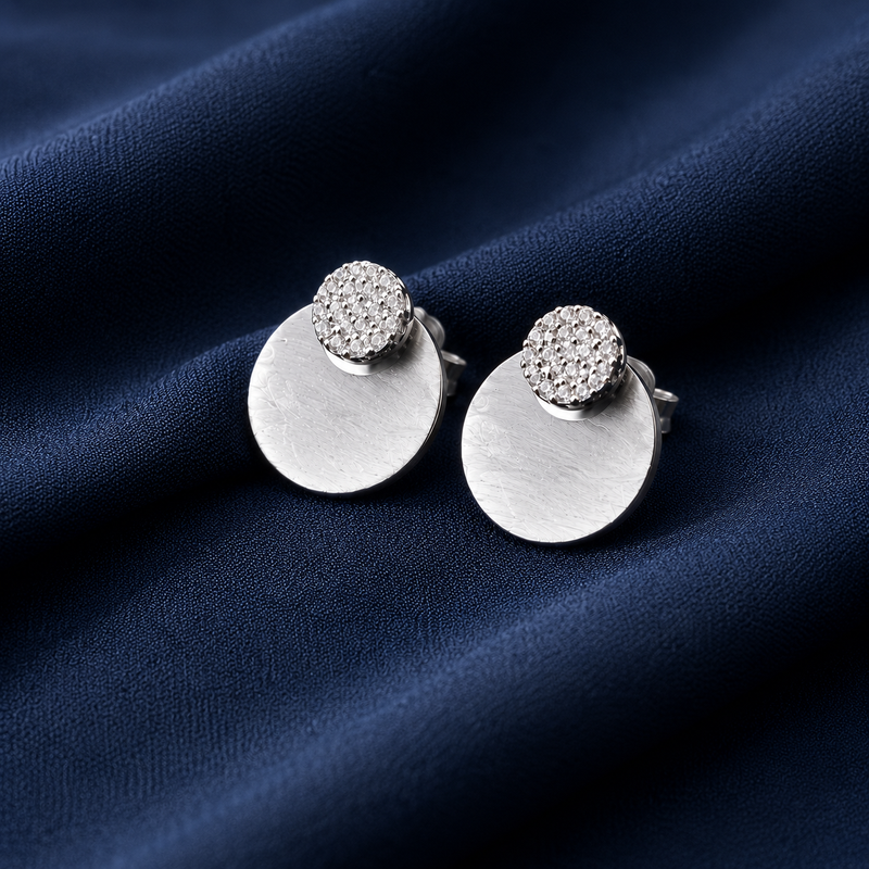 Crystal Teardrop Stud Earrings