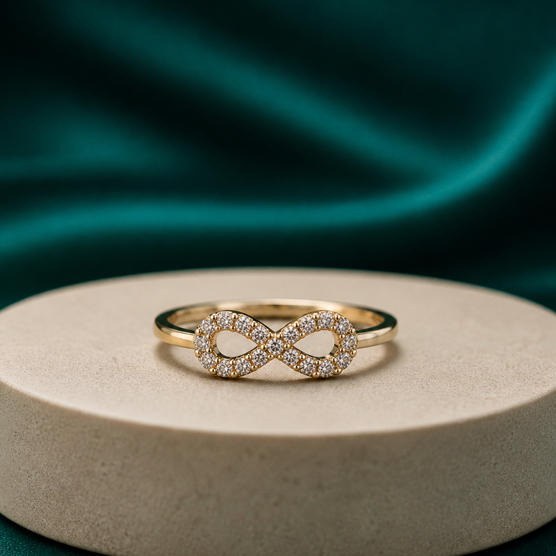 Infinity Crystal Ring