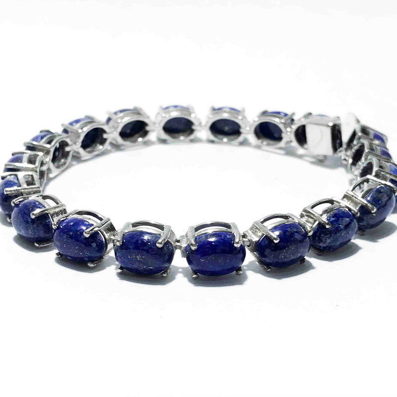 Electric Blue Silver 925 Tennis Bracelets