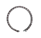 Pomegranate Red Silver 925 Tennis Bracelet