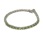 Pistachio Green Silver 925 Tennis Bracelet