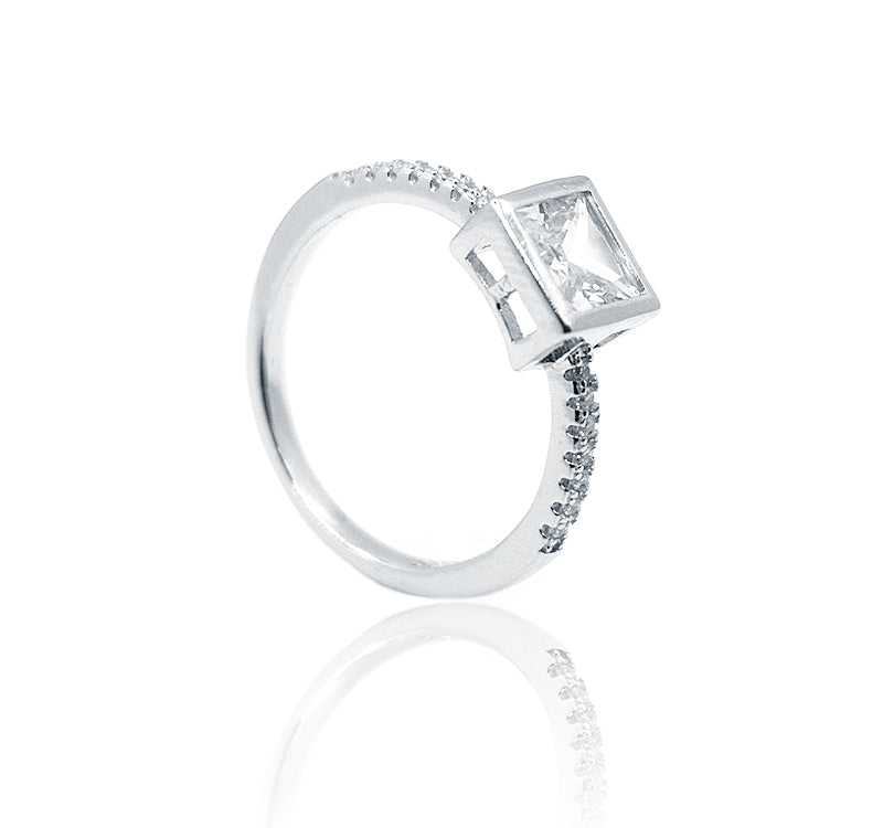 Sloane White Silver 925 Ring