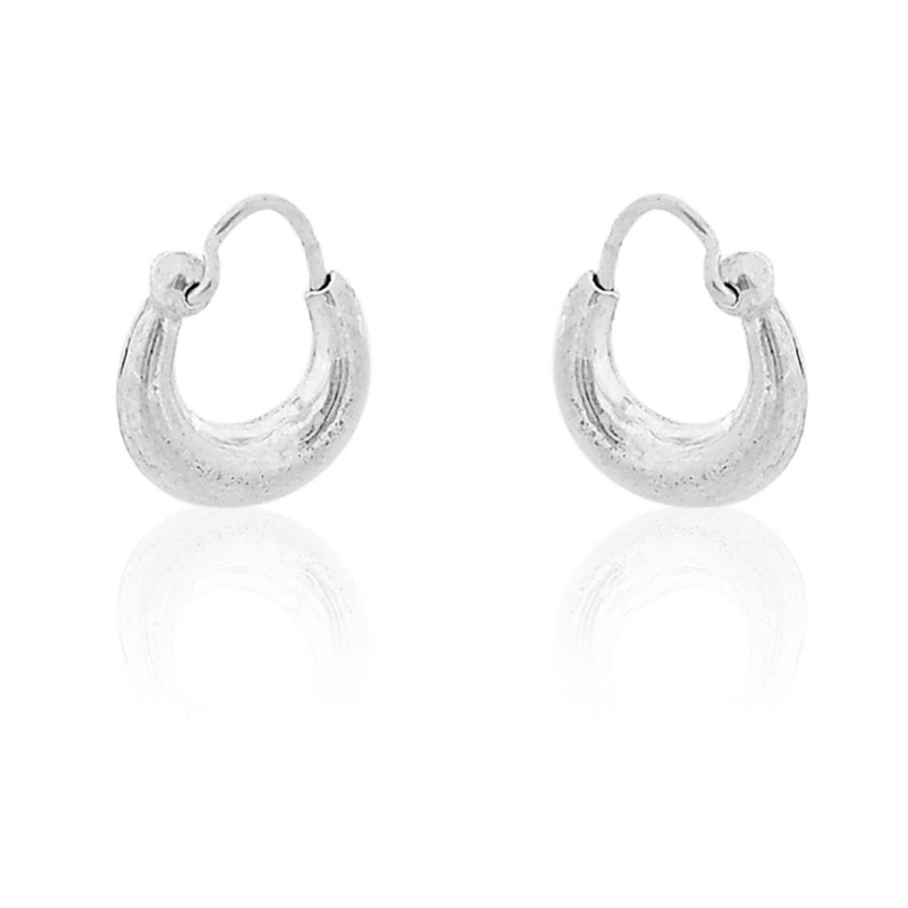 Silver Trendy Kaju Bali Earring for Men