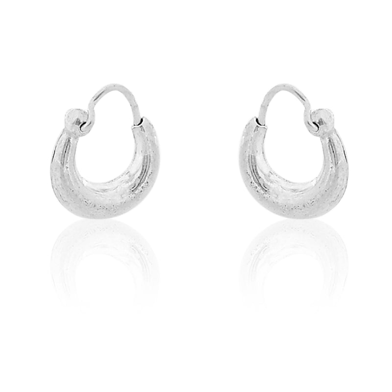 Silver Trendy Kaju Bali Earring for Men