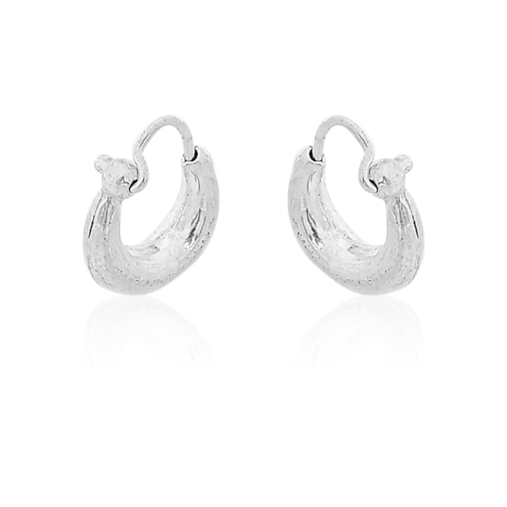 Silver Trendy Kaju Bali Earring for Men