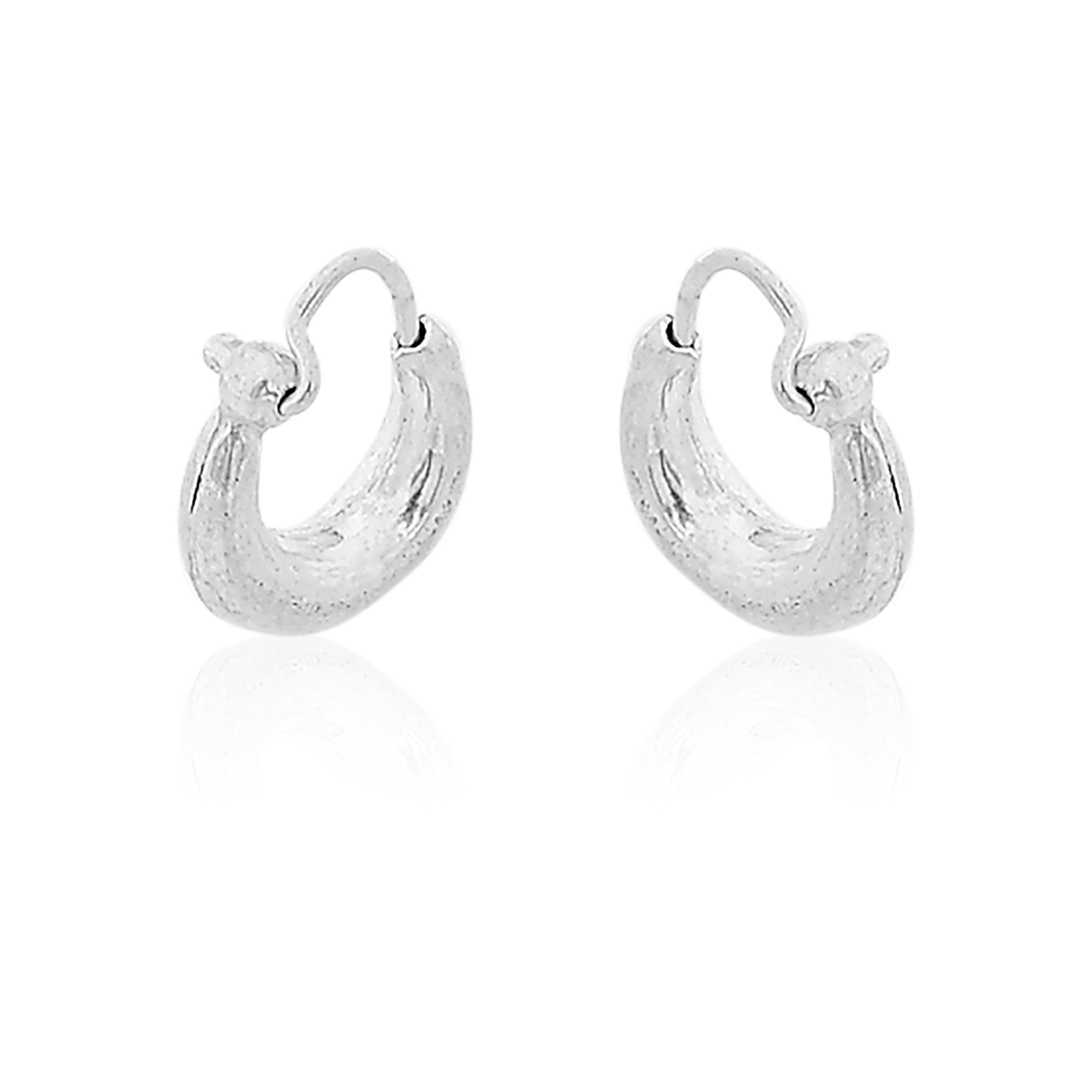 Silver Trendy Kaju Bali Earring for Men