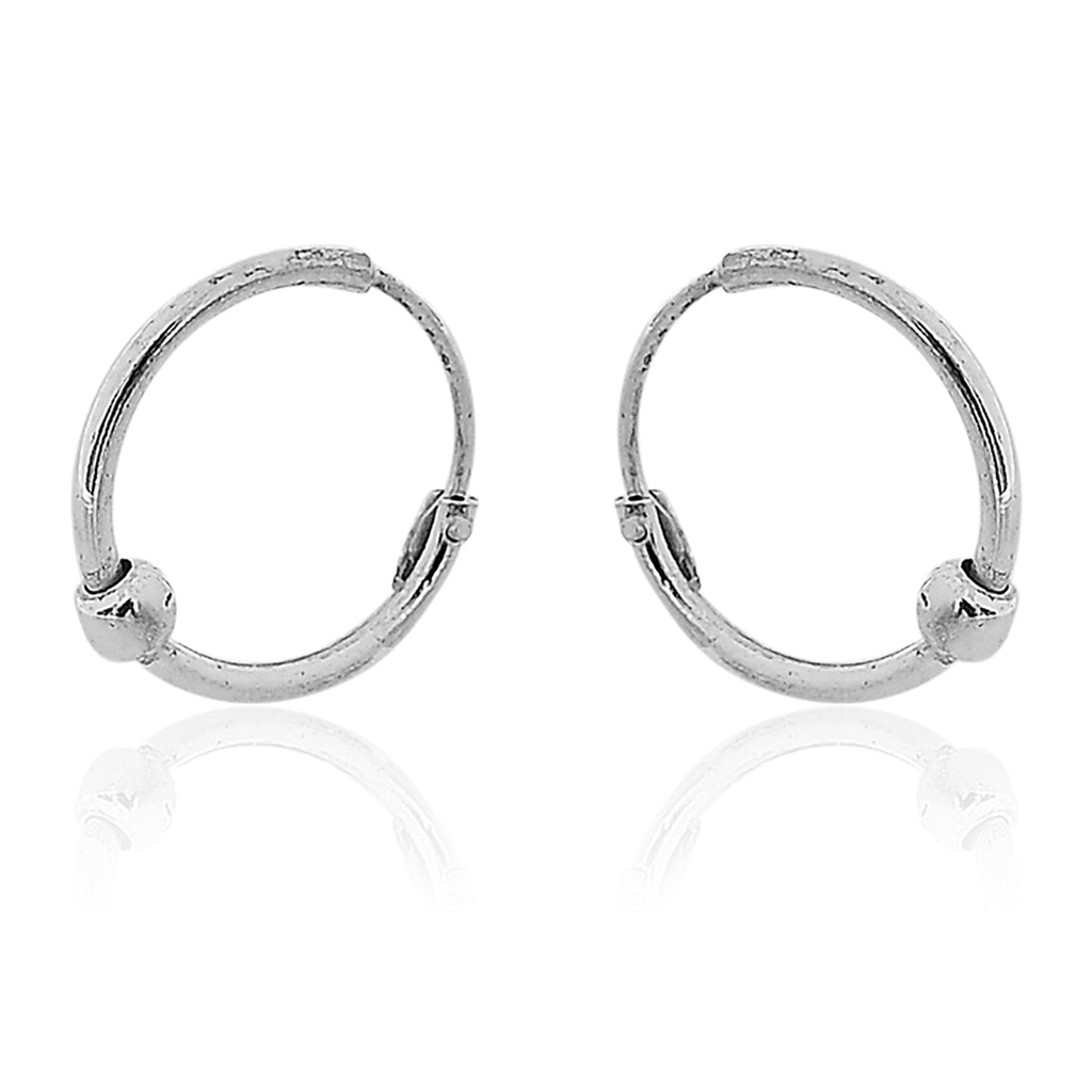 Silver Pipe Bali Pair For Men And Women Earring