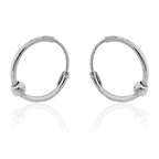 Silver Pipe Bali Pair For Men And Women Earring