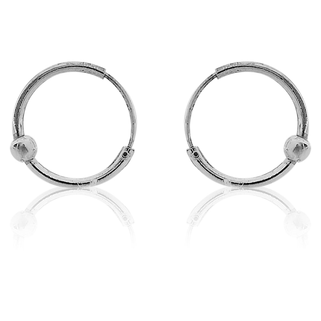 Silver Pipe Bali Pair For Men And Women Earring