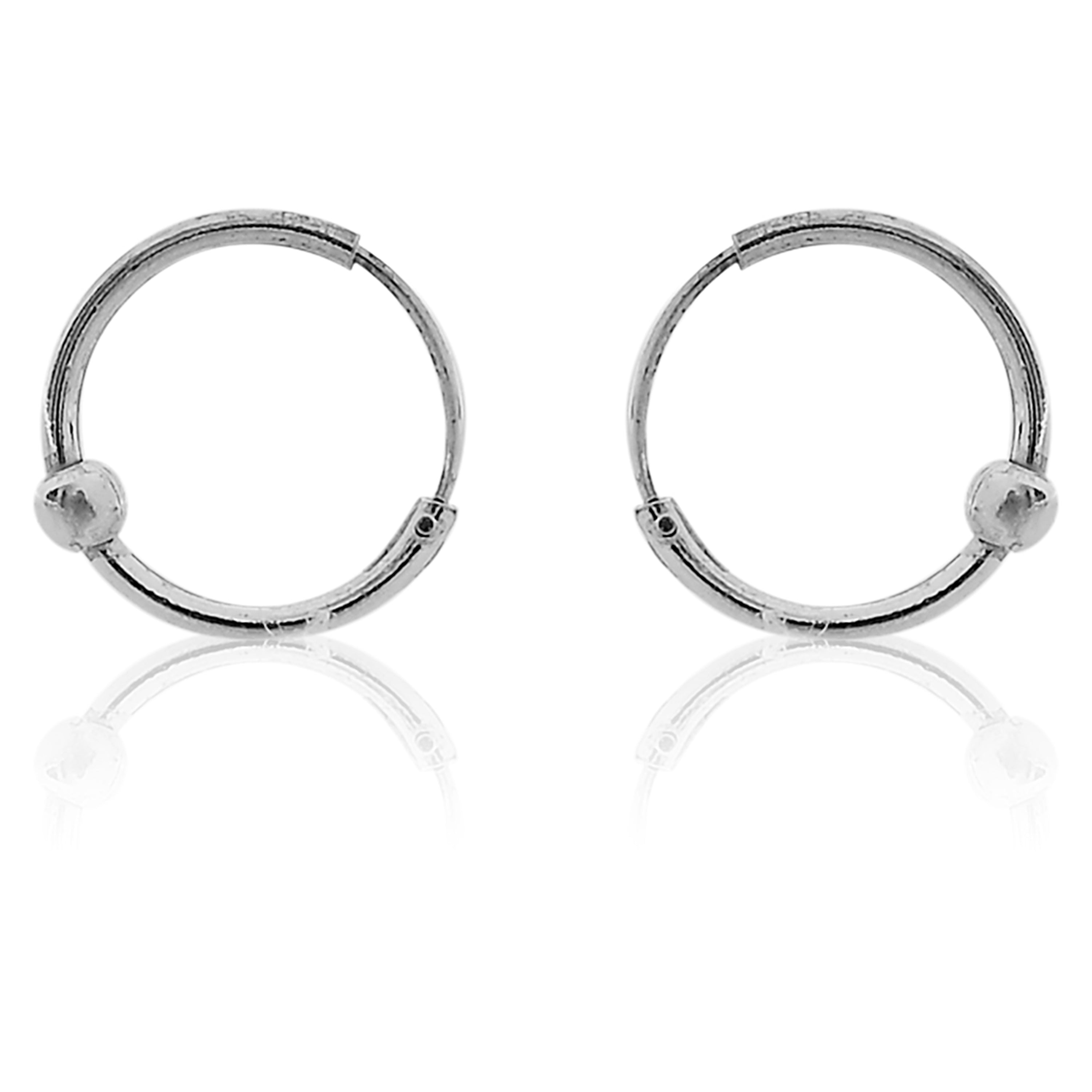 Silver Pipe Bali Pair For Men And Women Earring
