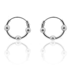 Jewellery Pair Of Silver Stainless Steel Small Hoop Earring For Men & Boys