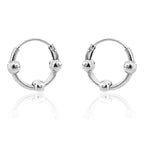 Jewellery Pair Of Silver Stainless Steel Small Hoop Earring For Men & Boys