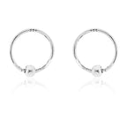 STERLING SILVER HOOP EARRING FOR Men