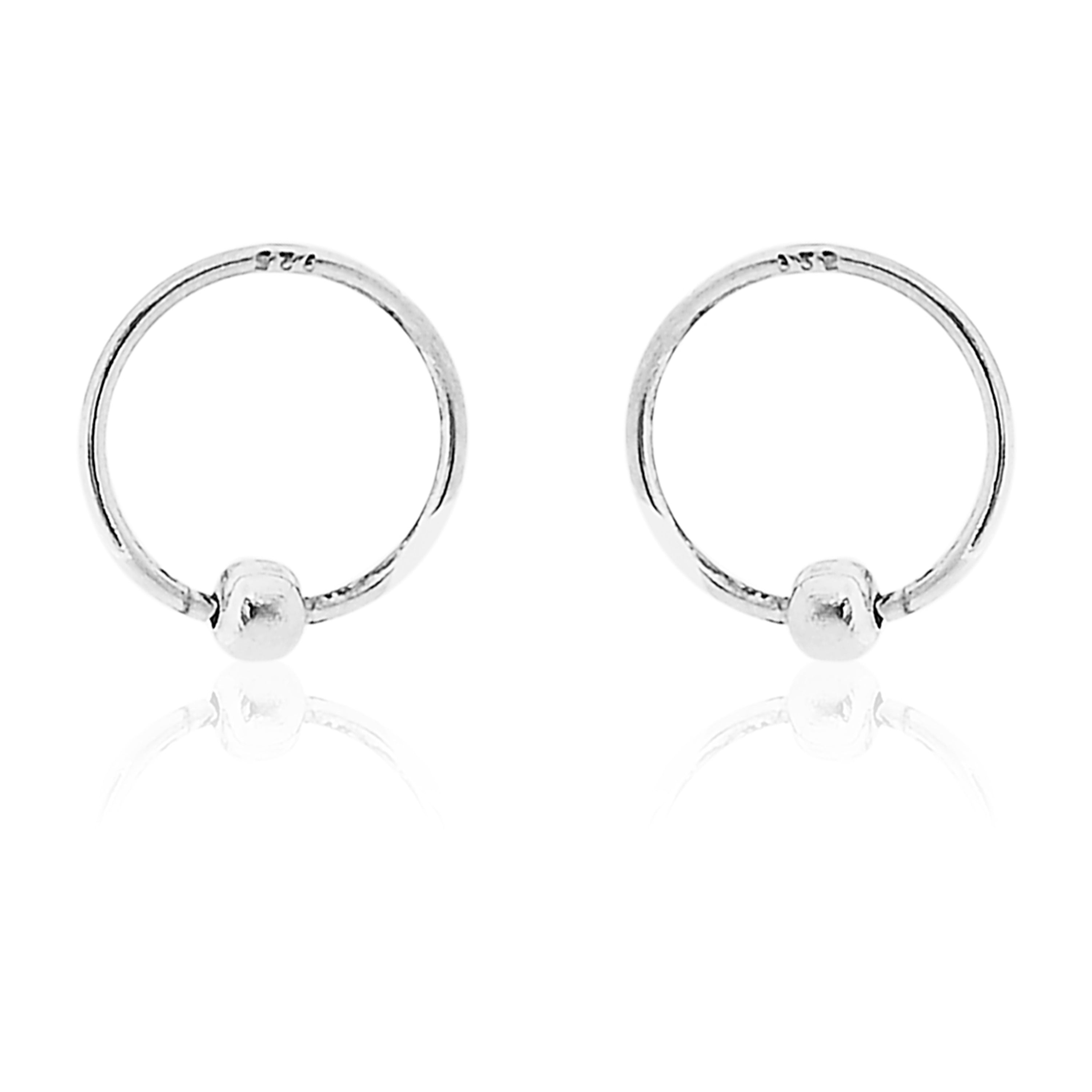 STERLING SILVER HOOP EARRING FOR Men