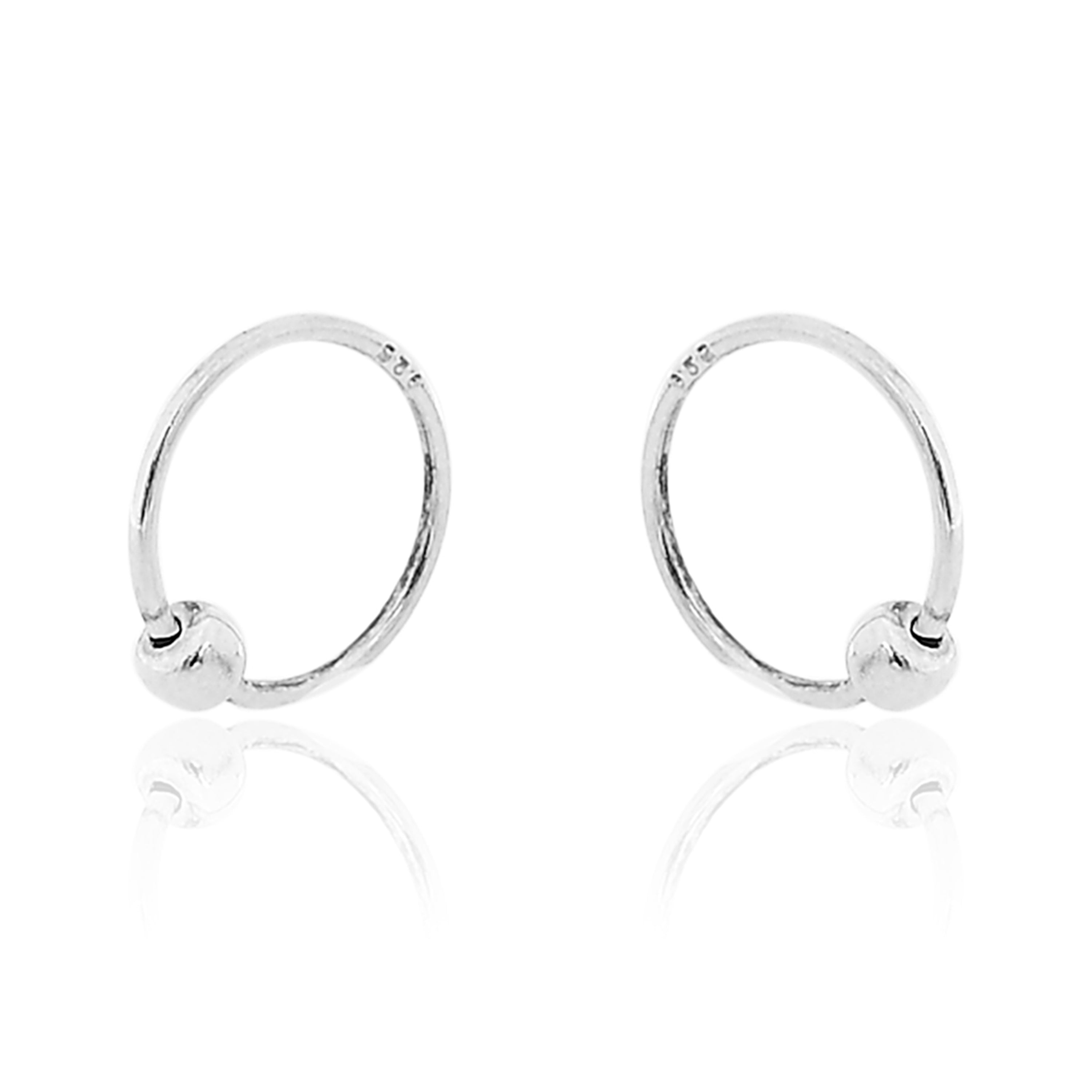 STERLING SILVER HOOP EARRING FOR Men