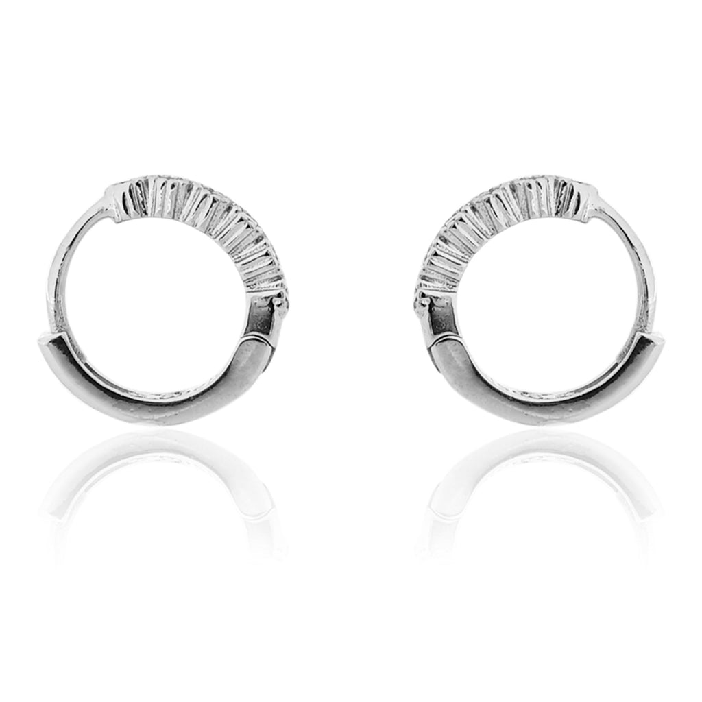 925 Sterling Silver Bali Huggie Feminine Earring