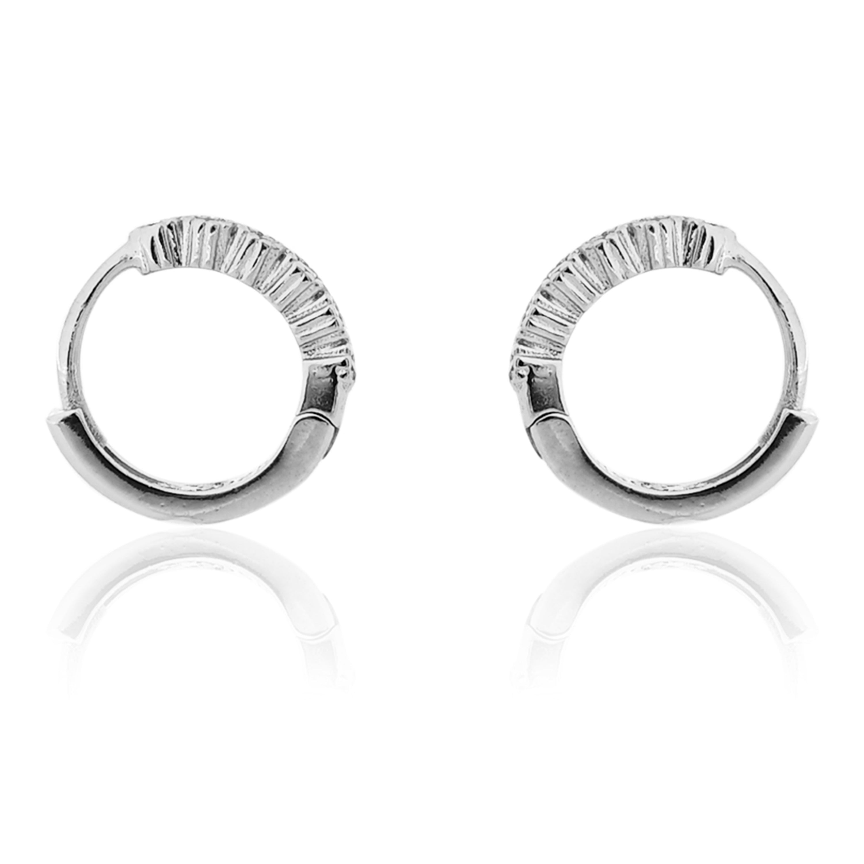 925 Sterling Silver Bali Huggie Feminine Earring