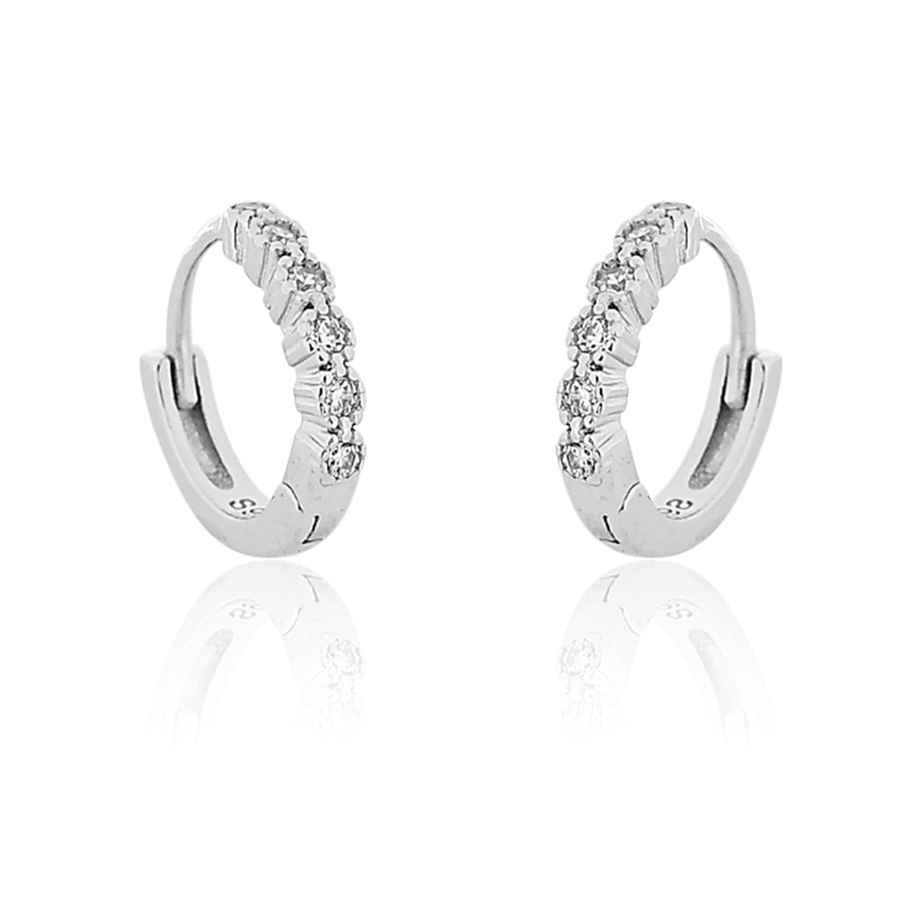 925 Sterling Silver Bali Huggie Feminine Earring