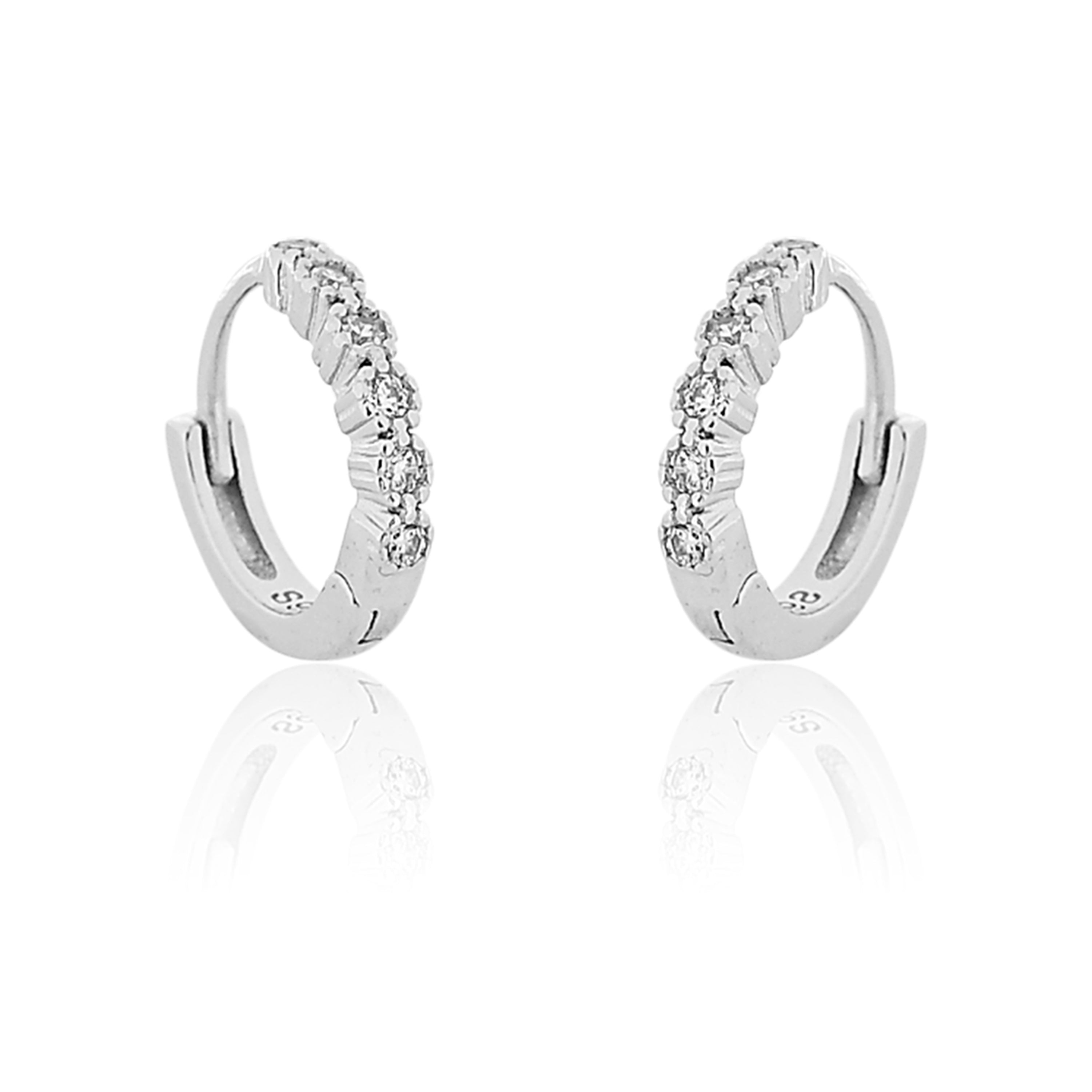 925 Sterling Silver Bali Huggie Feminine Earring