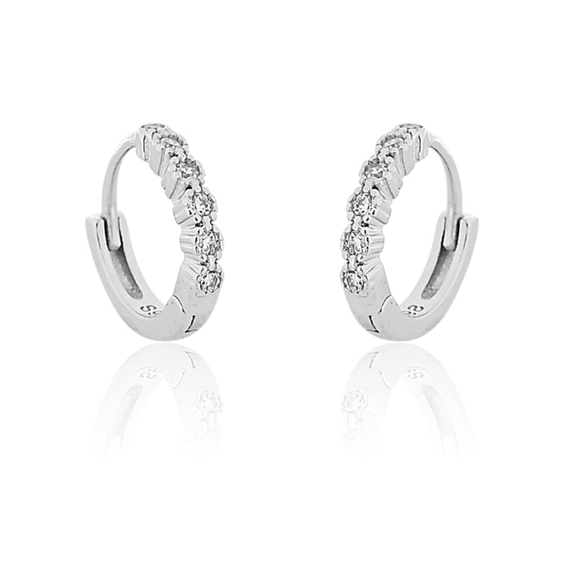 925 Sterling Silver Bali Huggie Feminine Earring
