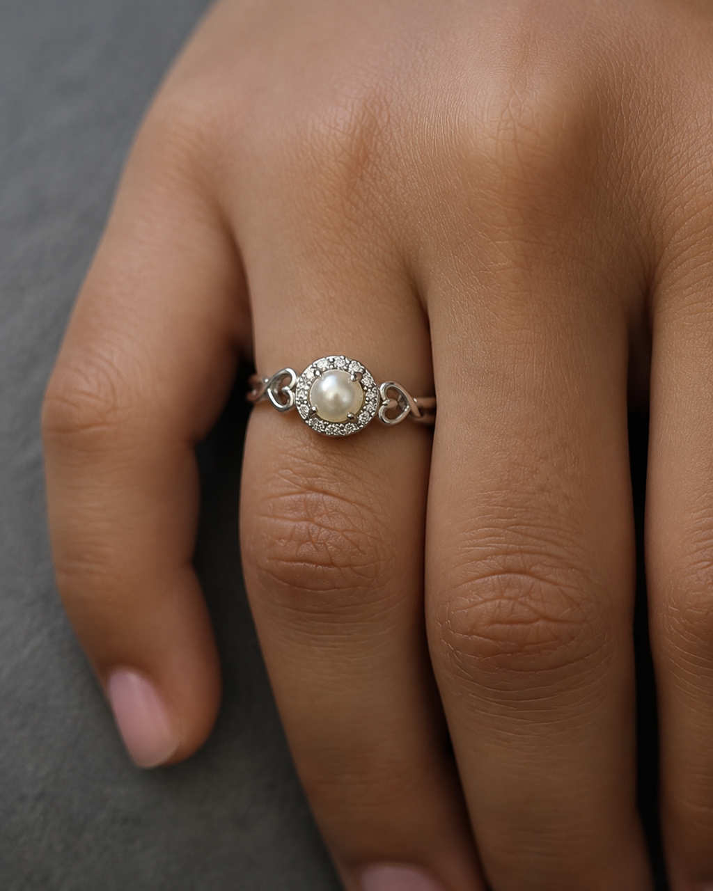 Floral Crystal Statement Ring