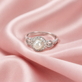Floral Crystal Statement Ring