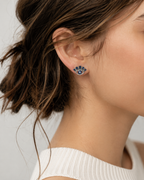 Blue Evil Eye Drop Earrings