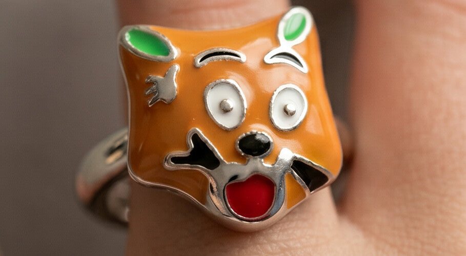 Fox Face Kids Ring