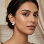Crystal Teardrop Stud Earrings