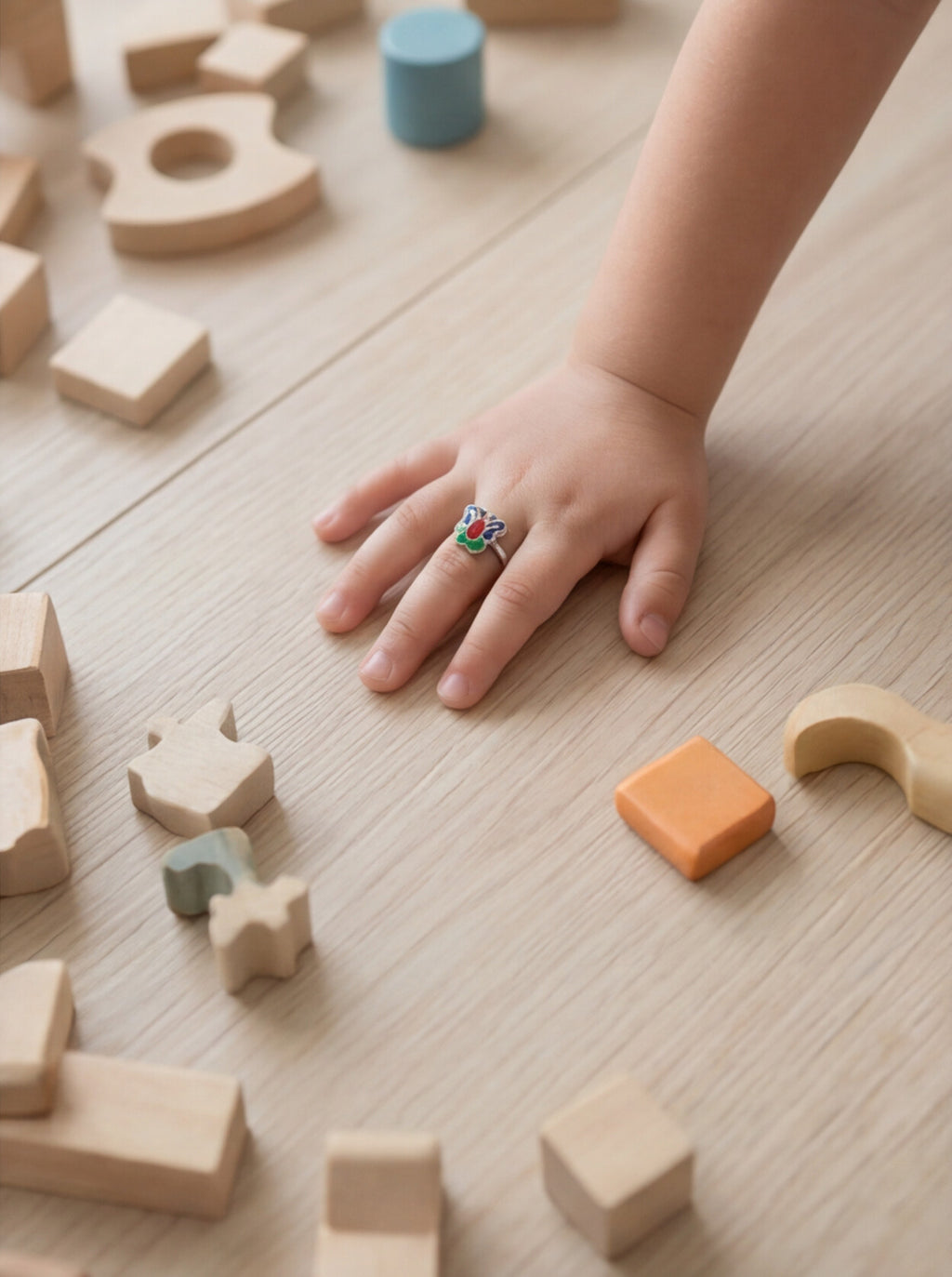 Multicolor Butterfly Kids Ring