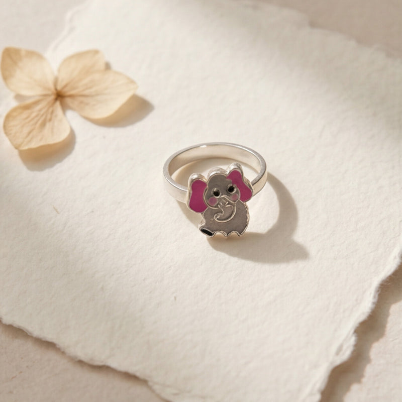 Floral Enamel Kids Ring